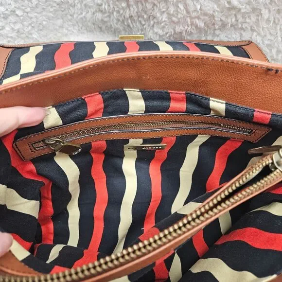 Marc Jacobs Vintage Brown Leather Flap Satchel - Picture 5 of 13